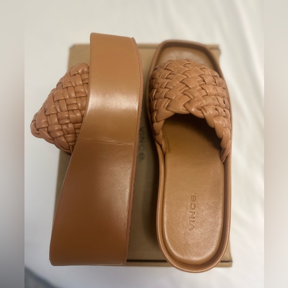 VINCE Mari Wedge Sandals in Tan - Picture 8 of 14